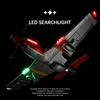 XK A280 RC Plane 2.4G 4CH 3D6G Mode Aircraft P51 Fighter Simulator with LED Searchlight RC Airplane Toys for Children Adults 5