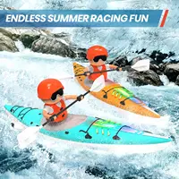Rc Boat Kayak Racing Ship 2.4G Remote Control Rowing Boat Paddling Water Competition Games Summer Outdoor Toy for Boys Kids Gift 2