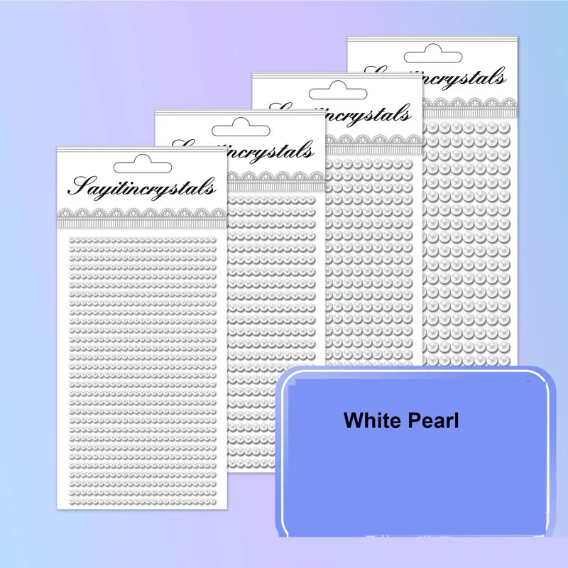 thumbnail image 1 of Pegatinas autoadhesivas de diamantes de imitación de 3/4/6MM, adornos, pegatinas redondas coloridas de diamantes de imitación para manualidades DIY, decoración de Maquillaje facial para uñas, 1 of 5