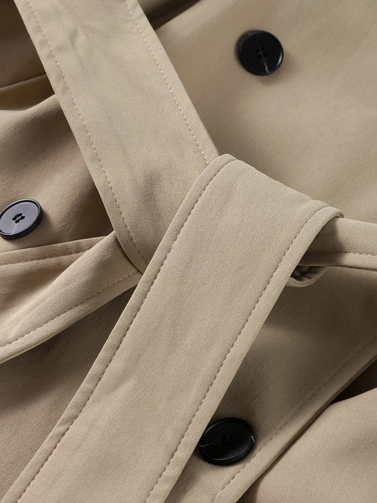 Revers Spitze Up Kurzen Graben Frauen Vintage drehen-unten Kragen Schulter Pad Langarm Taille Cinching Jacke Neue Chic ladyOuterwear – Detail 20