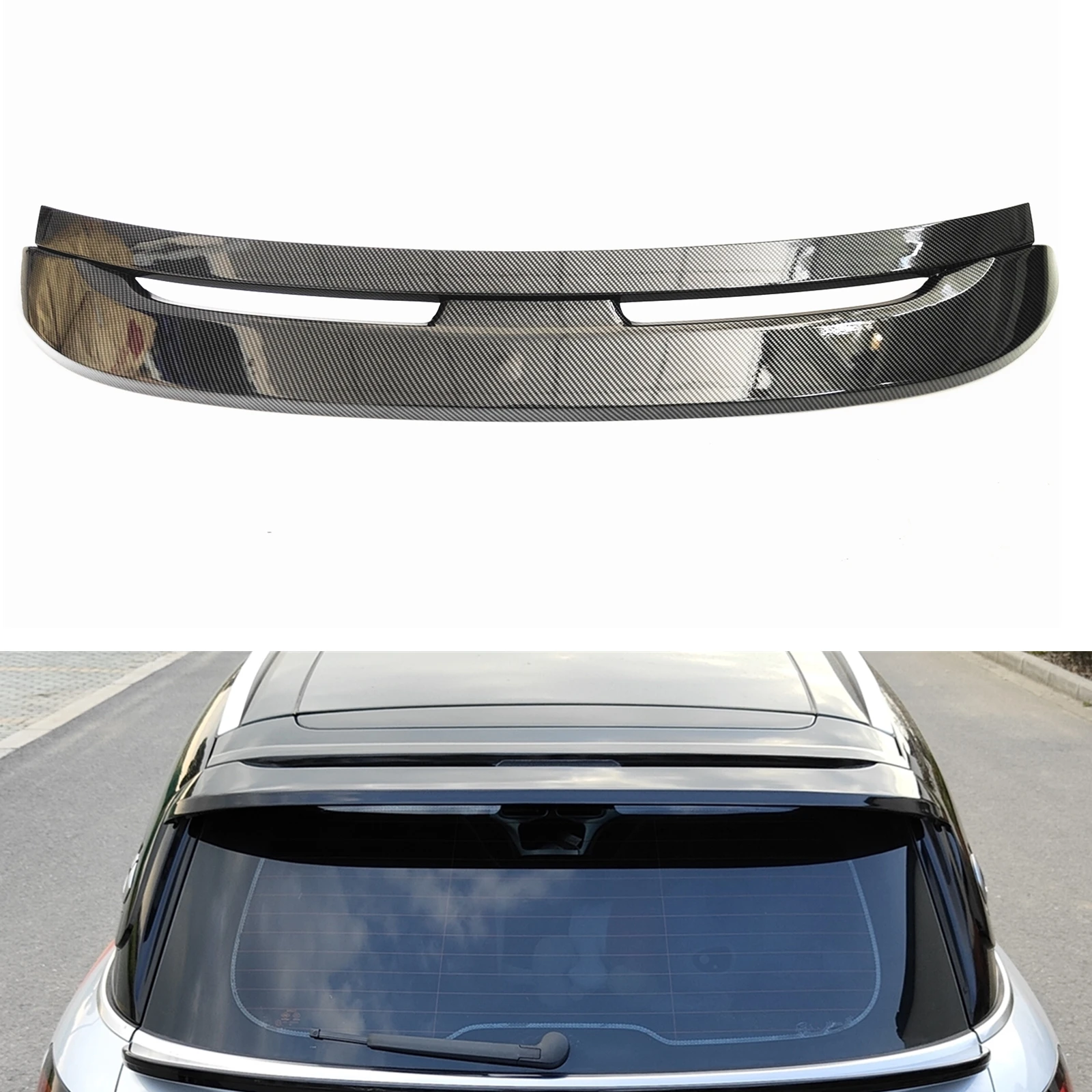 

Car Rear Spoiler Wing Trunk Lid Trim Roof Splitter Lip For Mercedes Benz Smart Fortwo 2022 2023