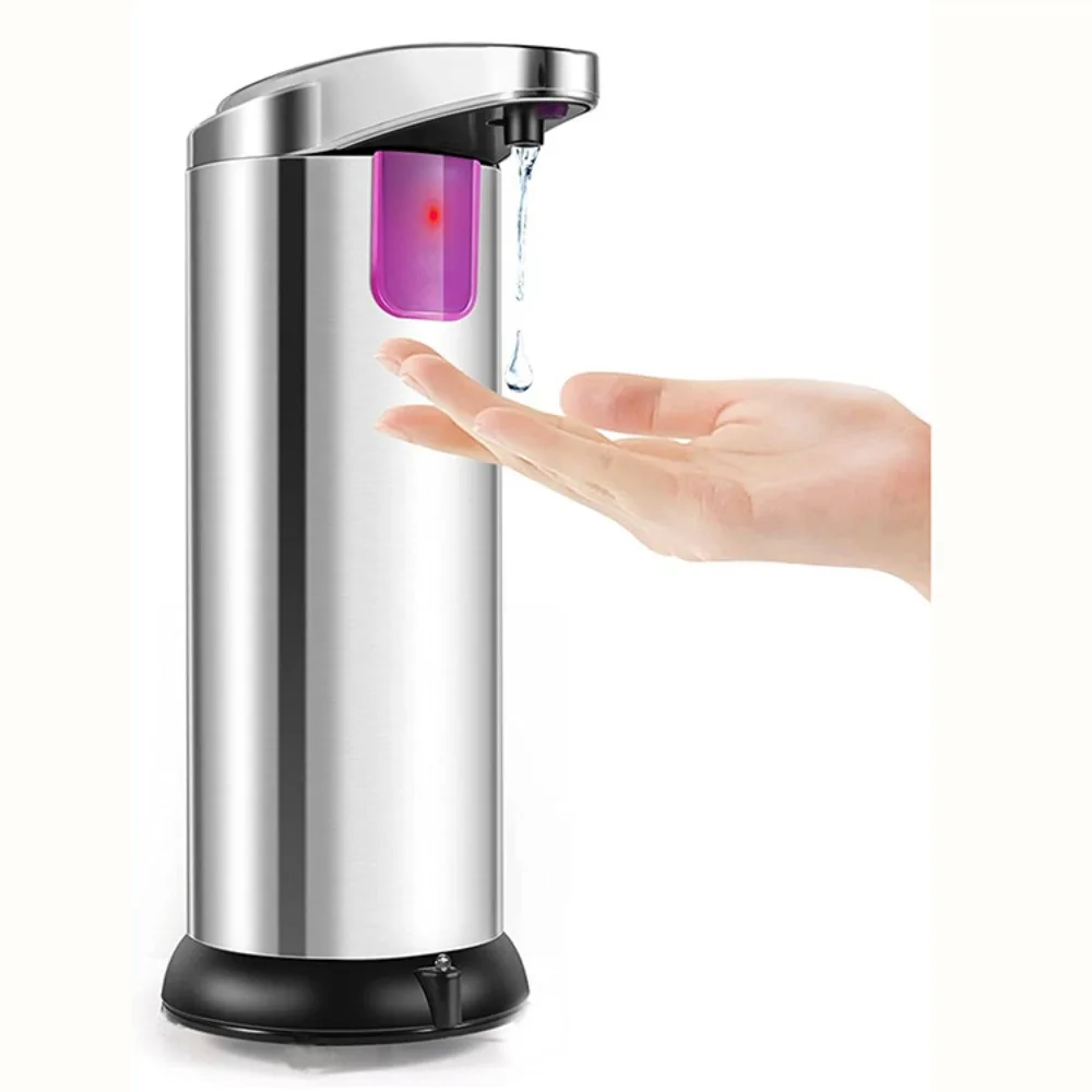 Sleek Touchless Stainless Steel Automatic Soap Dispenser with Smart Sensor Technology