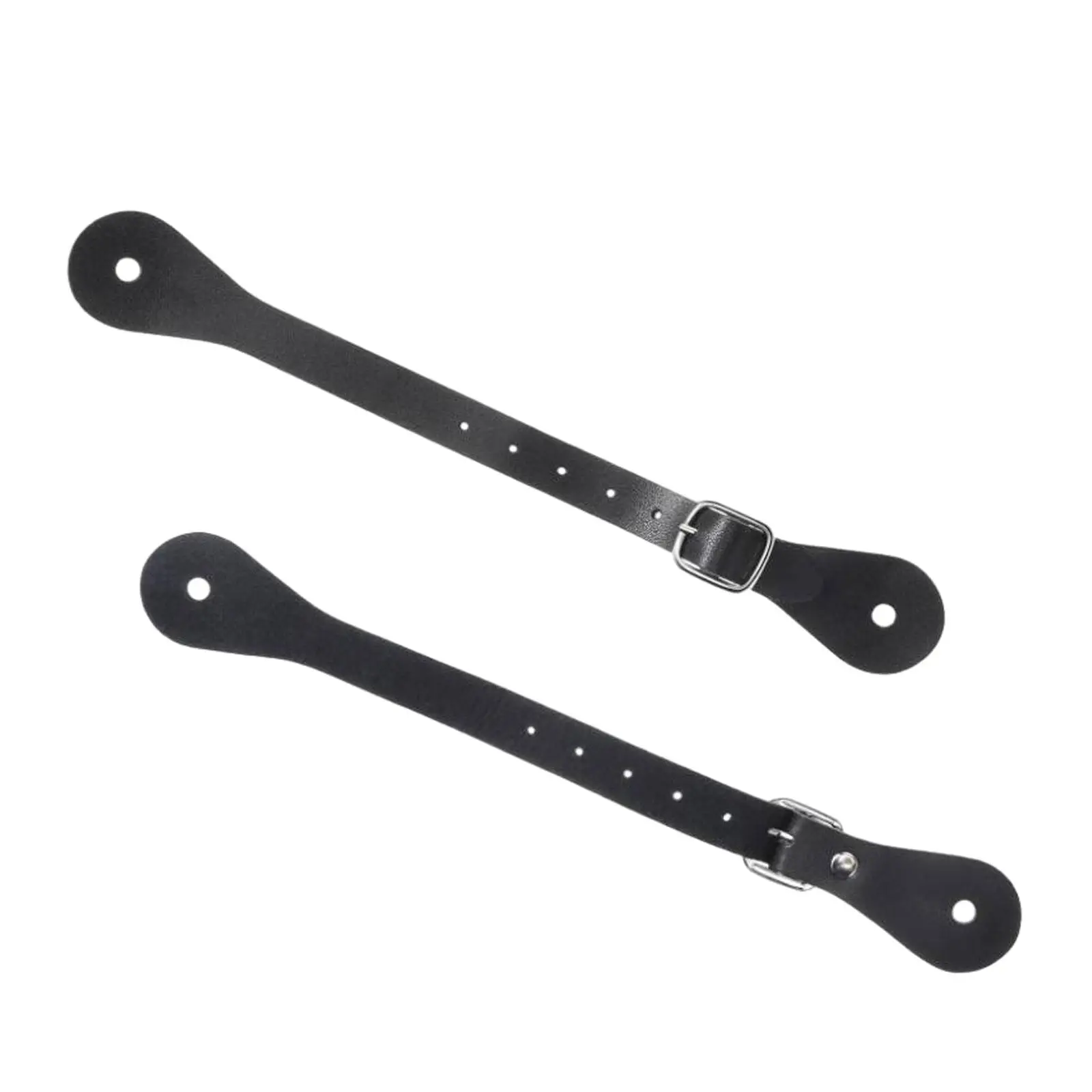 Spur Straps Spur Belt 2Pcs Man Woman with Metal Buckle PU Leather Adjustable for 3