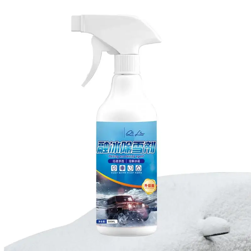 Windshield Defroster Spray Powerful Defroster Spray For Windshield 500ml Mild Vehicle Fluid For Front