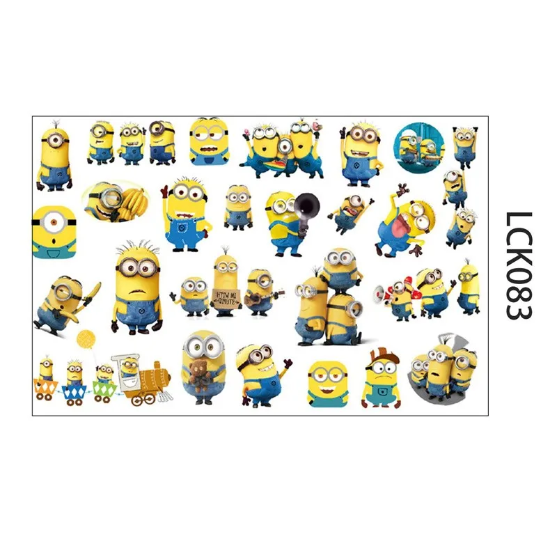 1Pcs Cartoon Anime Minions Temporary Tattoo Sticker Body Art Tattoo Stickers Cosplay Party Toys Kids Birthday Gifts