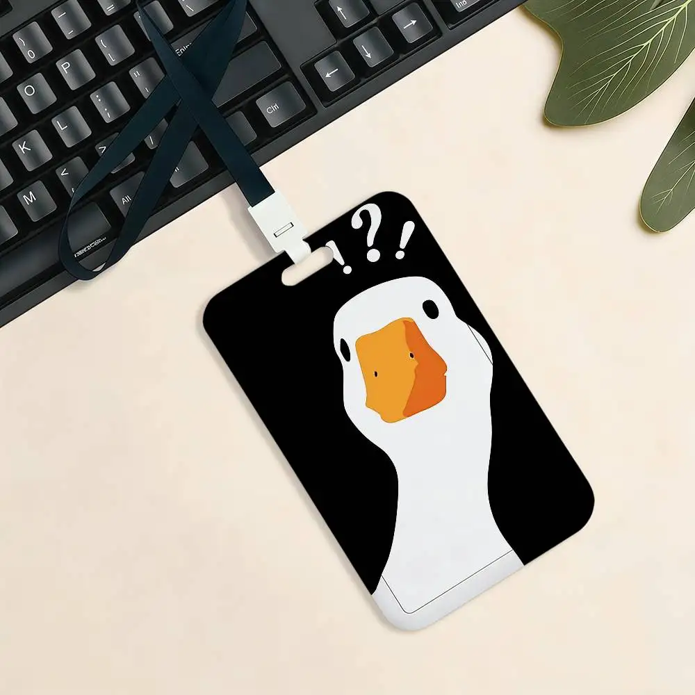 Untitled Goose Game Kartenhalter, Kartenetui, Bus-, U-Bahn-, Arbeitsausweis-, Studenten-Lanyard, Halsbänder, Ausweishalter – Detail 3