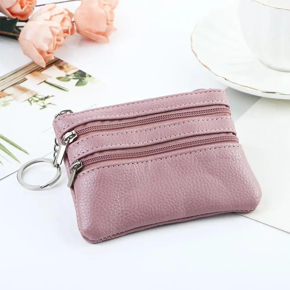 2026 Modische Leder-Geldbörse für Damen Kleine Brieftasche Münzbeutel Mini-Reißverschluss-Geldbeutel Kinder-Taschenbörse Schlüsselhalter – Detail 14