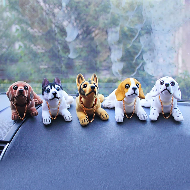 Auto Innenraum Bobble heads Puppen Bobble Kopf Hund Spielzeug Auto  Armaturen brett Ornamente clevere süße tanzende Hunde Kind Home Office  Dekore - AliExpress