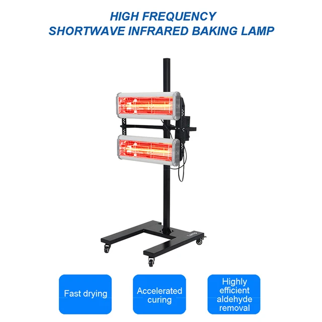 Lampe de polymérisation de peinture infrarouge à ondes courtes, lampe  chauffante infrarouge, lampe de séchage de peinture de carrosserie  relevable, réparation de pièces automobiles, 1000W - AliExpress