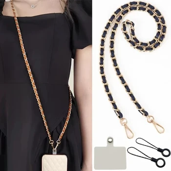 Phone Strap Anti-lost Lanyard Camera USB Holder Mobile Accessories Crossbody Necklace Cord Chain Black Color for Phone Case 1
