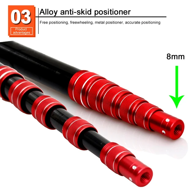JOSBY 3M/4M/2.1M Fishing Net Telescoping Foldable Landing Net Pole Lightweight Carp Carbon Fiber Folding Sea Hand Dip Net Tackle 3