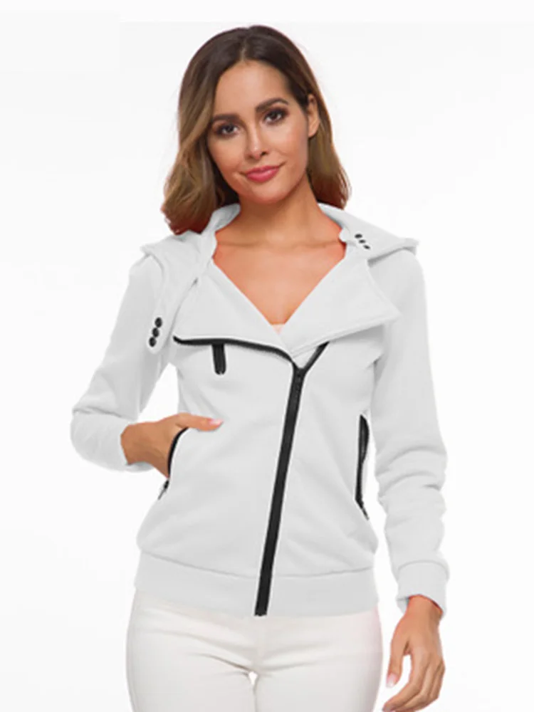 

OUSLEE Ladies Hoodies and Sweatshirts Women Long Sleeve Zipper Sweatshirt Woman Casual Oversized Hoodie Outwear Hoodies Tops