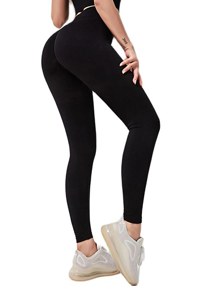 Seamless Women High Waist Leggings Casual Breathable Legging Push Up Pant Sport Women Fitness Gym Clothes For Women Long Trouser 27