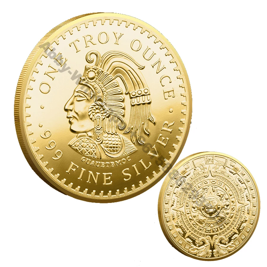 Monete Maya Placcate In Oro Moneta Commemorativa In Stile Americano Calendario Maya Moneta Fortunata Moneta Da Sfida Artigianale Sunny Moneta Indiana 