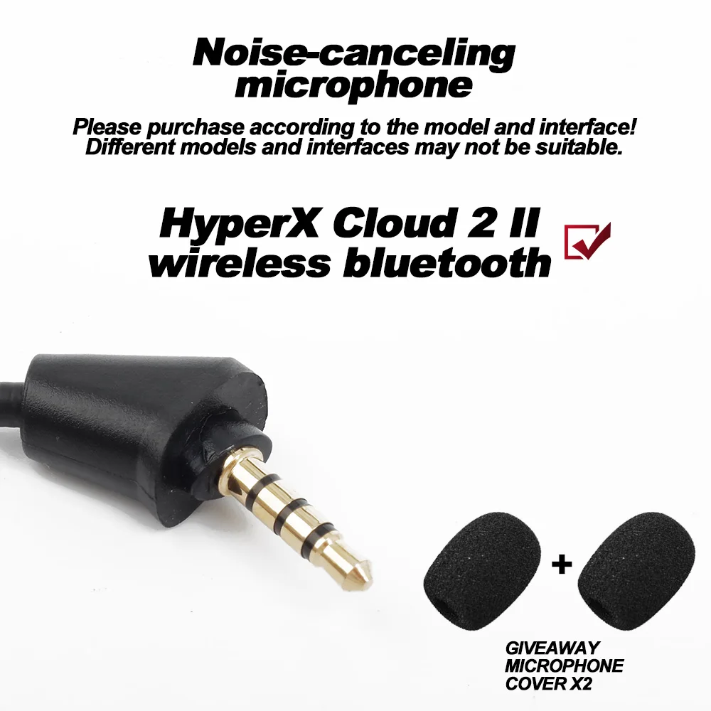 Kingston HyperX Series Cloud 123 III wireless bluetooth Replacement 3.5mm Noise Reduction Microphone Headphones Mic