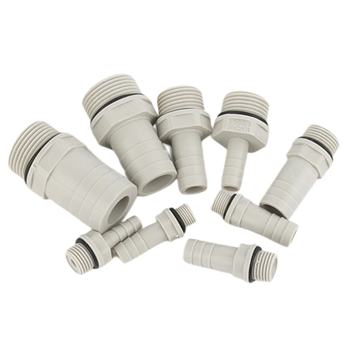Soft Pipe Fitting 1/8" 1/4" 3/8" 1/2" 3/4" Male Thread 6 8 10-25mm POM Pagoda Barbed Connector Joint Plastic Hose Pipe Fitting