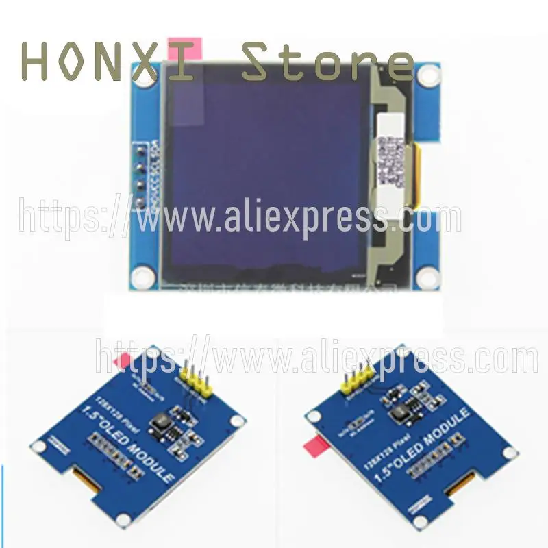 1PCS 1.5 inch OLED LCD module white SSD1327 driven I2C communication compatible UNO R3 STM32