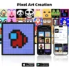 LED Smart Pixel Display Night Light Smart APP Control RGB Programmable Matrix Screen DIY Text Animation Graffiti Home Gift 3
