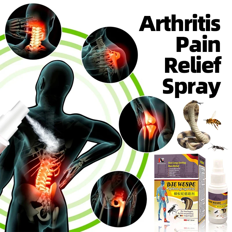 

Germany Arthritis Pain Relief Bone Joint Muscle Pain Treatment Medicine Knee Neck Back Ache Bee Ant Snake Scorpion Herbal Spray