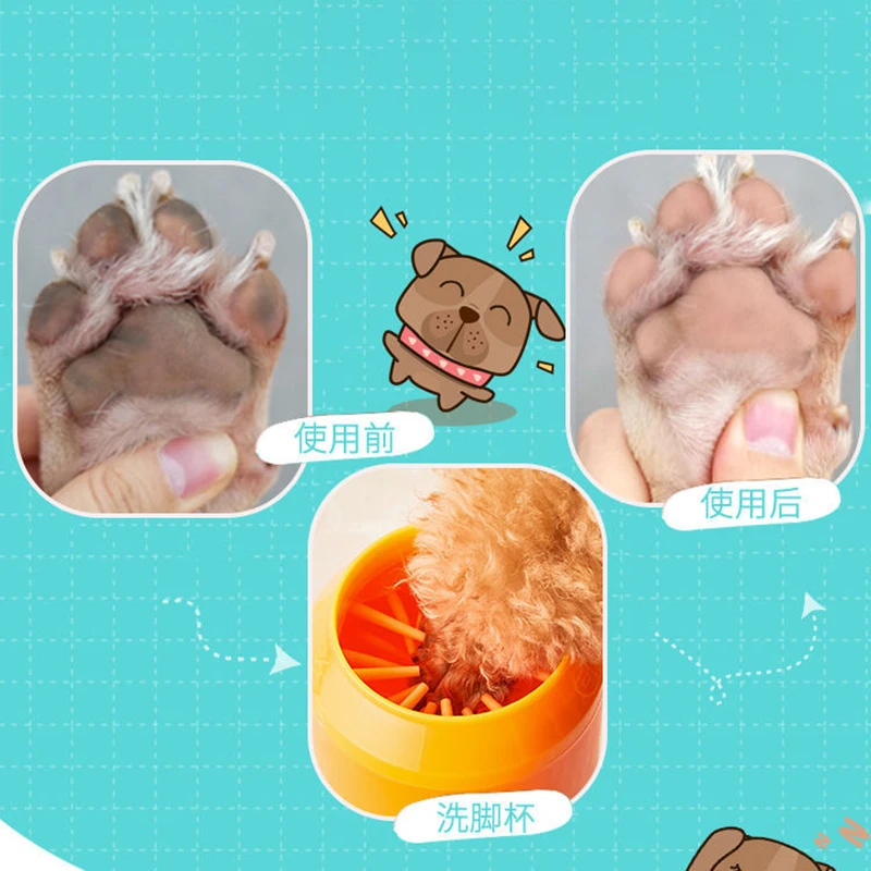 Outdoor-portable-pet-dog-paw-cleaner-cup-soft-silicone-foot-washer-clean-dog-paws-one-click.jpg Kültéri Hordozható Kisállat Kutya Mancs Tisztító Csésze Puha Szilikon Láb Mosó Tiszta Kutya Mancsok Egy Kattintás Kézi Gyors Mosás Tisztítószer - Image 5