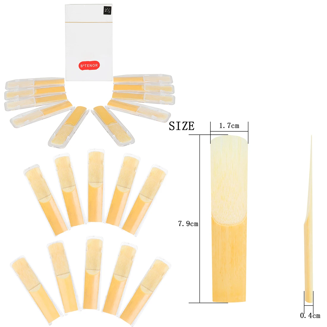 Saxophone Clarinet Reeds Resin Strength 2 2.5 3 For Alto/Soprano/Tenor
