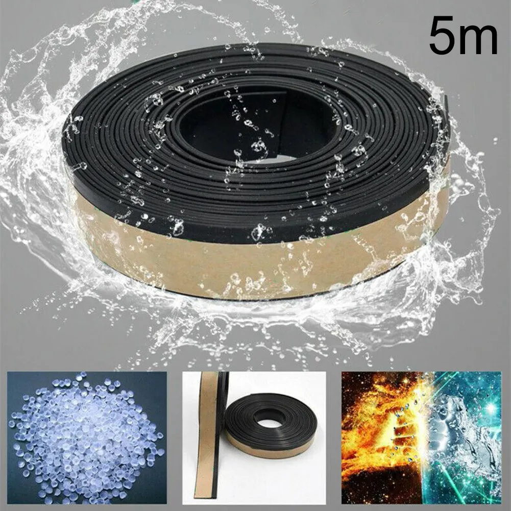 

Durable Useful Sealing Strip Car Side Door High Quality Practical To Use Rubber Weatherstrip Rain Visor 1 Pcs 5M