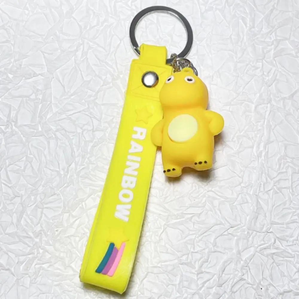 

Smile Milk Dragon Keychain Bag Pendant Explosive Dragon Silicone Smile Milk Dragon Doll Cute Yellow Bag Trinket