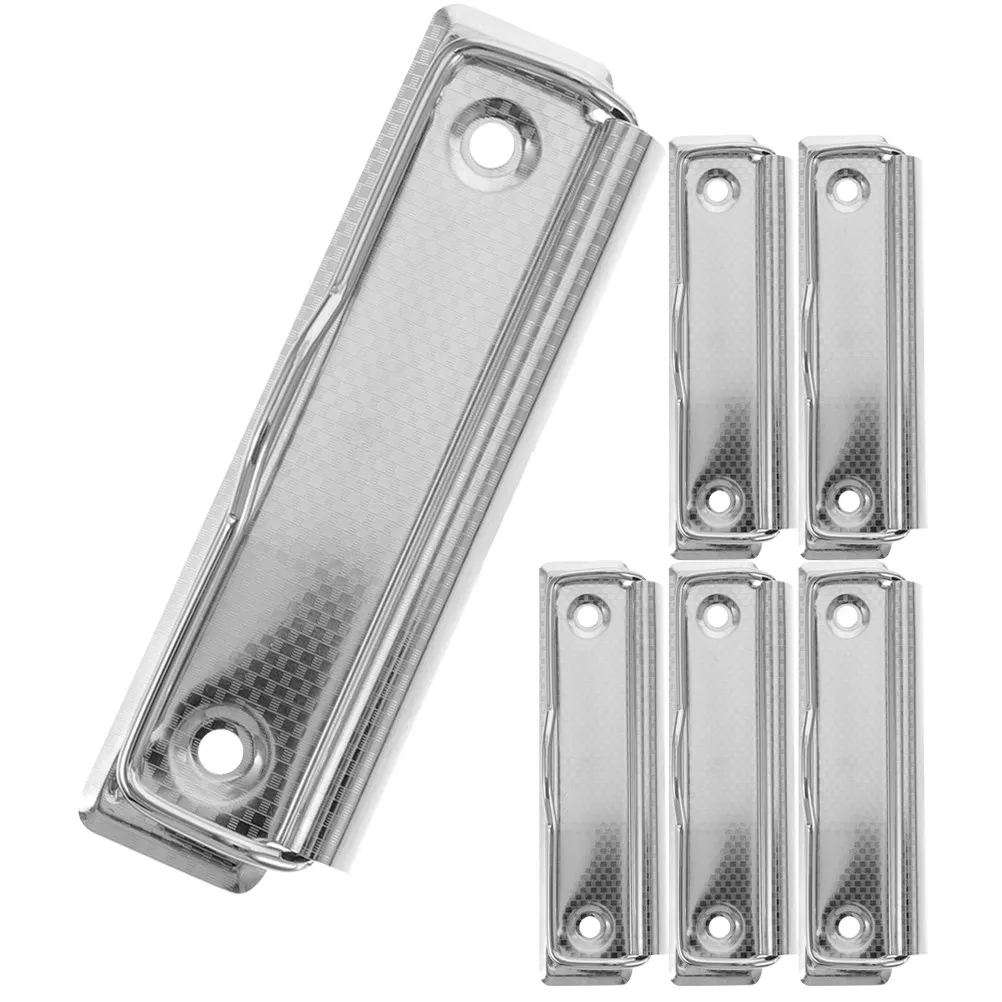 6Pcs 알루미늄 합금 클립보드 클립 사무실 학교 공예 프로젝트를 위한 헤비 듀티 금속 보드 클램프 문서 보관 문구류