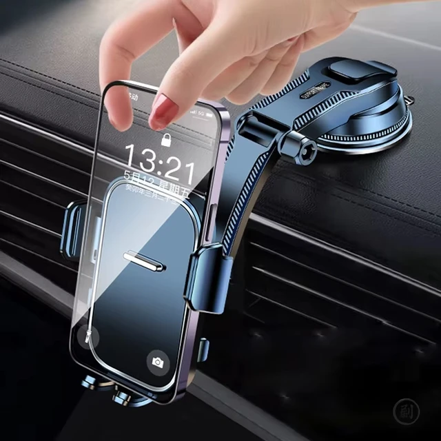 Universal Car Phone Holder - Dashboard Windshield Desk Mount for GPS Navigation Secure Hanging Bracket