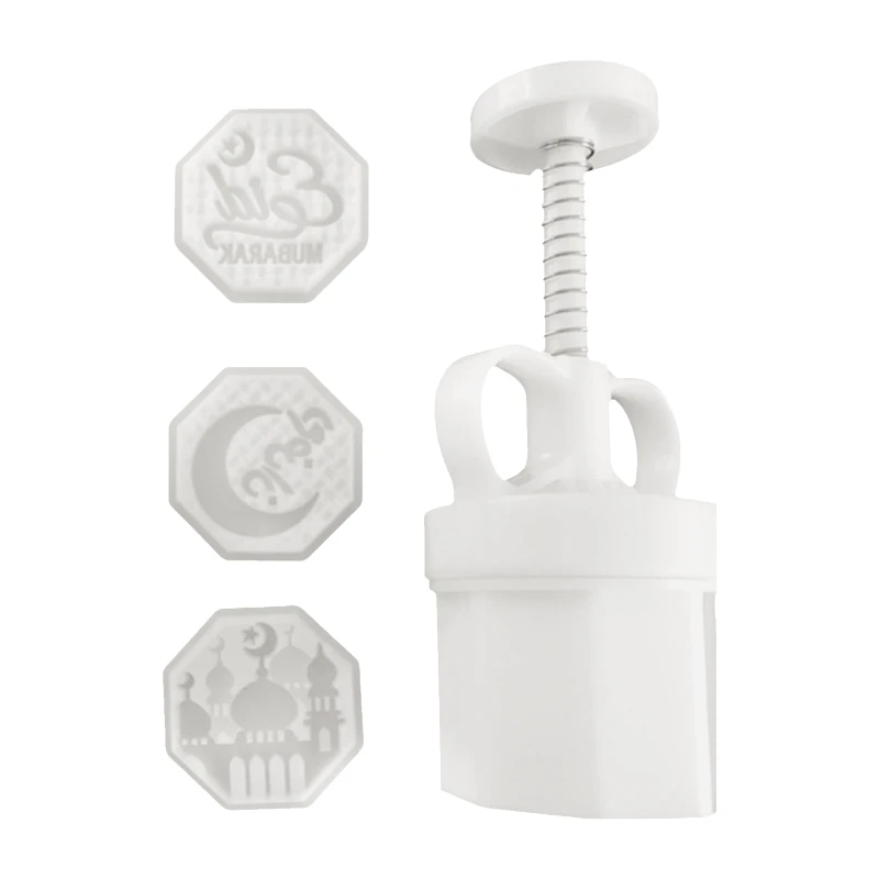 

Регулируемая толщина форма в форме Луны для торта 50 г Eid Mubarak набор штампов для печенья Ручной пресс