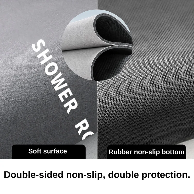 Super Absorbent Floor Bath Mat Bathroom Shower Anti-slip Carpet Quick Dry Rubber Door Mat Nordic Luxury Marble Rug Home Decor
