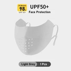 Enhanced Breathable Summer Face Mask for UV Sun Protection and Outdoor Activities (LightGrey)