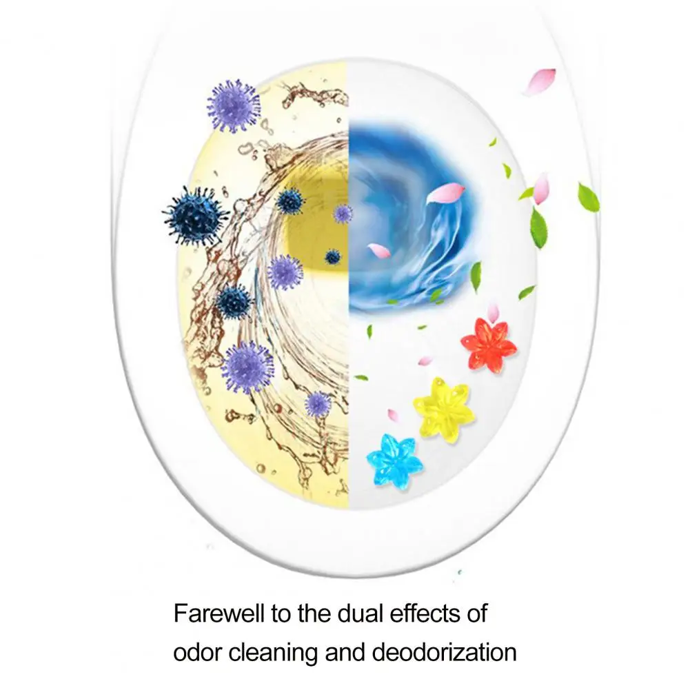 75G Toilet Deodorant Gel 11cm Flower Shape Toilet Cleaner Odor Prevention Freshener Fragrance Air Treatment For Bathroom