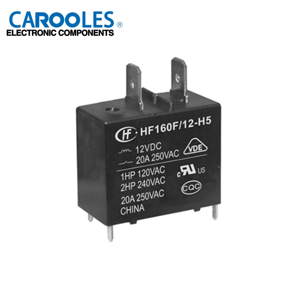 

2pcs Hongfa Relay HF HF160F 12-H5T 12VDC 4-pin New One Normally Open 20A Replacement for 891WP