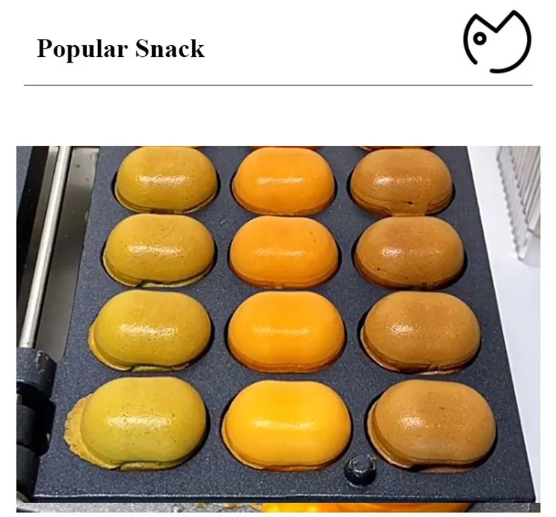 Electric or Gas Egg Waffle Mini Oval Sponge Cake Maker Non-stick Coating Pan Bubble Waffle Baking Machine Commercial Home Use 3