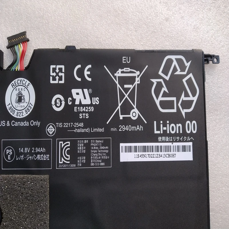 Bateria para Lenovo Thinkpad x1 Carbono 45n1701 45n1702 00hw002 Gen Gen3 20a7 20a8 20bt 20bs N3nd3ge N3nd5ge Tp00061a 2014 2023 - Imagem 4
