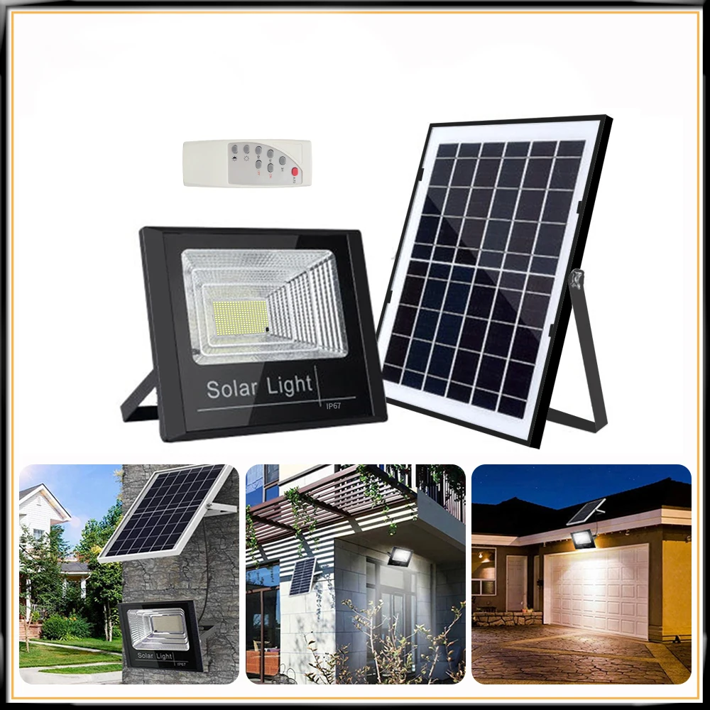 Solar floodlight 100W 200W ultra durable and bright indoor and outdoor courtyard lighting IP67 waterproof solar floodlight. 3