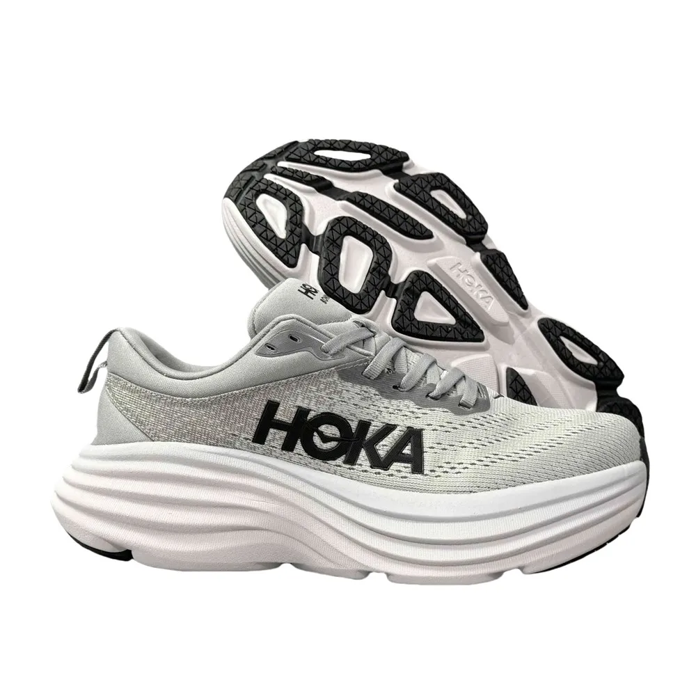 Hoka One One Bondi 8 ȭ Sharkskin Harbour Mist Walking ׷  Ź Ʈ̳ 淮   ȭ