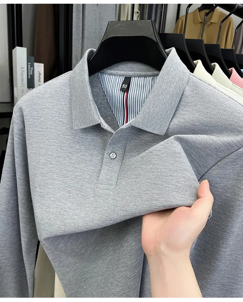 Men’s long sleeve polo shirt for autumn fashion