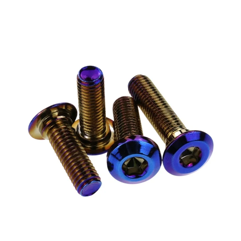 Motorcycle Brake Fastener for motorcycle brake fastener 10 Pieces M8*1.25mm*25mm/35mm Rotor / Brake Disc Screws Bolts Plating Color For Honda Yamaha Kawasaki Suzuki Ornament