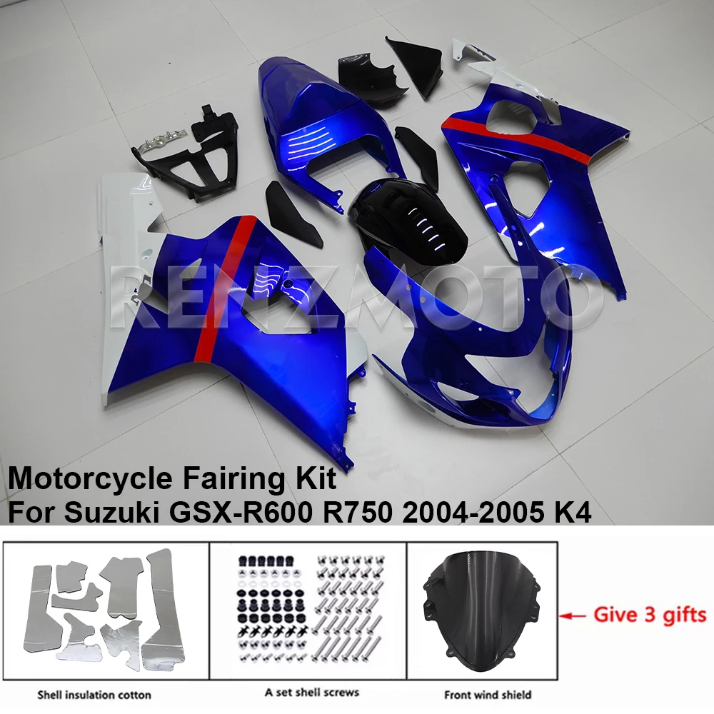 

Motorcycle Fairing Kit For Suzuki GSX-R600 R750 2004 2005 K4 K5 GSXR600750 ABS Plastic Guard Plate Accessories Shell S0604-113a