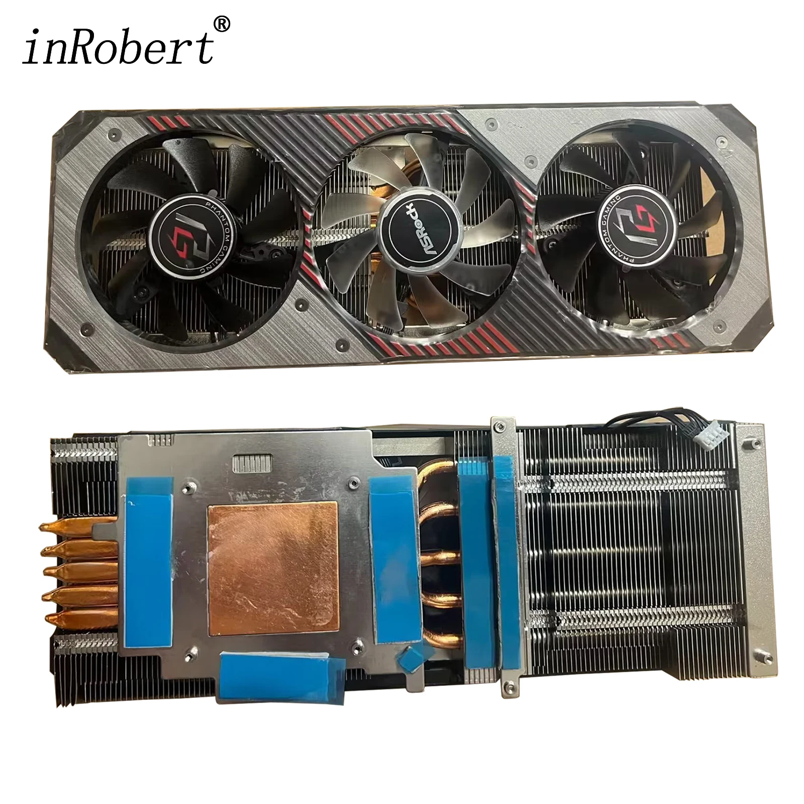 Dissipatore Di Calore Per Radiatore Per Scheda Grafica Da Gioco Phantom Asrock Rx 5700Xt Con Piastra Posteriore