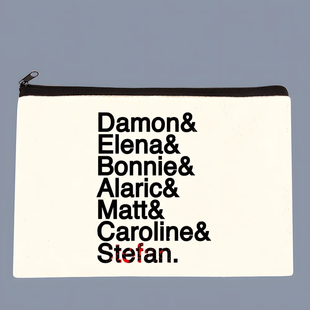Damon Salvatore The Vampire Diaries Chronicles Vampiricas Key Bag Classic Animation Printing Zipper Storage Print