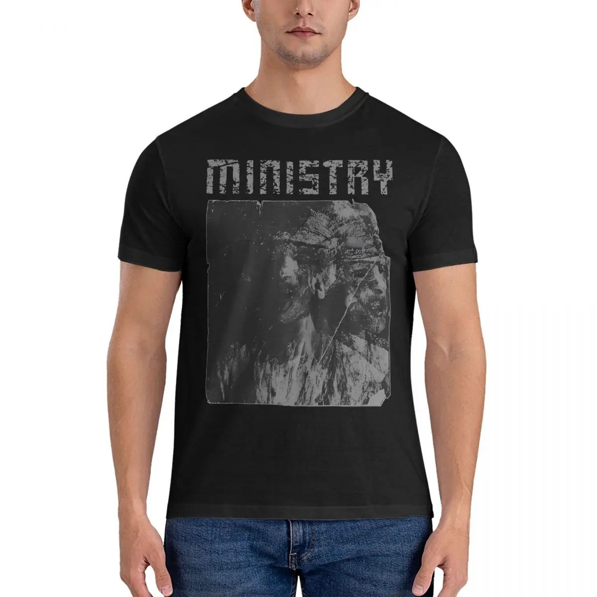 Футболка мужская с коротким рукавом и круглым вырезом, из чистого хлопка