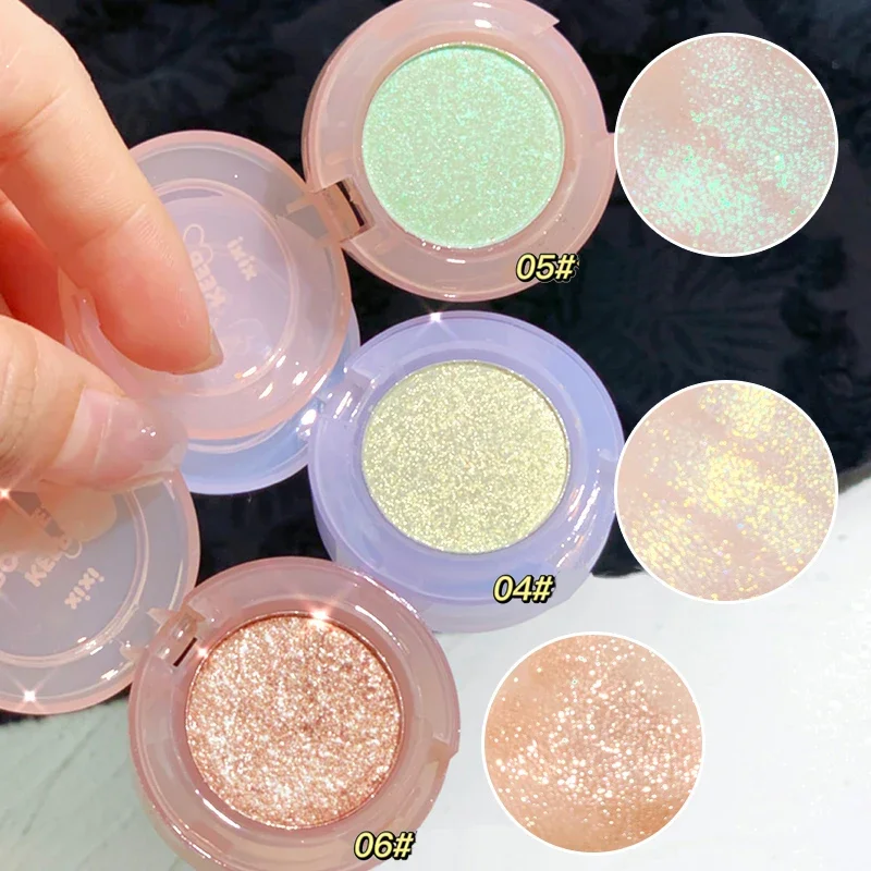 Diamond Highlighter Palette Gorgeous Glitter Eyeshadow Glossy Shiny Silkworm Shadow Shimmer Cowherd Weaver Girl Eyes Makeup face highlighter makeup palette