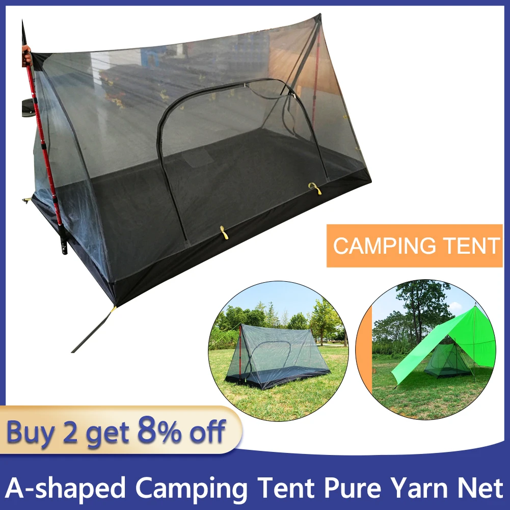 무극 휴대용 A 자형 캠핑 텐트, 모기장 총 원사 그물 텐트, 초경량 정량 야외 캠핑 장비 
