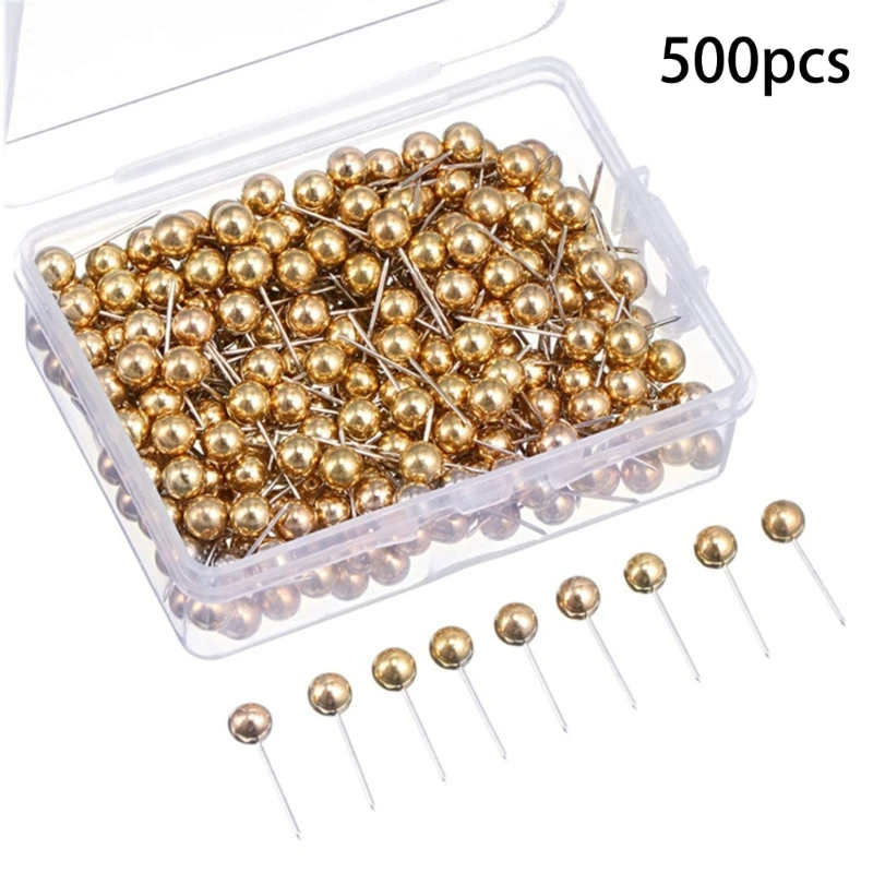 480/500pcs Metal Ball Head Pins Decorative Push Pins Thumbtacks Steel Point Bulletin Board Office School Stationery Supplies push pins