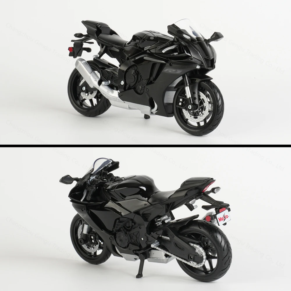 Maisto 1:12 Yamaha 2021 YZF-R1 Black Die Cast Vehicles Collectible Hobbies Motorcycle Model Toys 6