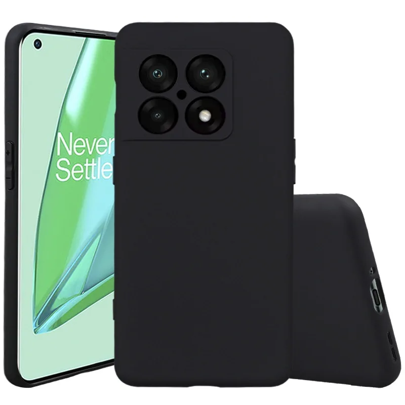 Enhanced Camera Protection Soft Silicone Phone Case - Black Cover