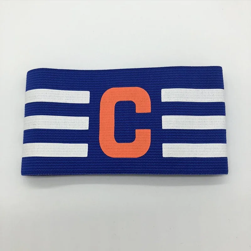 1 pieza de brazalete elástico de nailon con la palabra C para capitán de fútbol para adultos, accesorio deportivo para fútbol